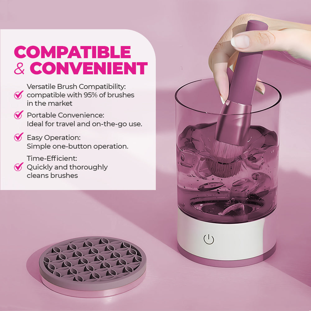 Nettoyeur de pinceaux de maquillage électronique a ultrason automatique