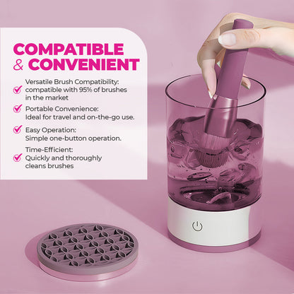 Nettoyeur de pinceaux de maquillage électronique a ultrason automatique