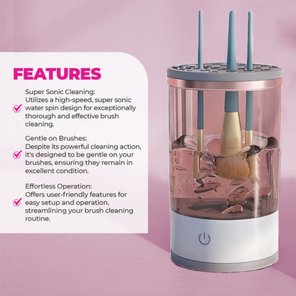 Nettoyeur de pinceaux de maquillage électronique a ultrason automatique