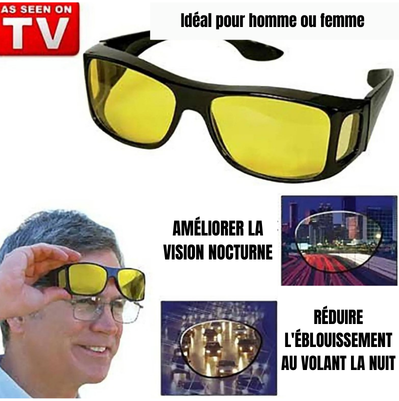 Lunette de conduite HD vision Nuit et Jour🚨👓🚘✅