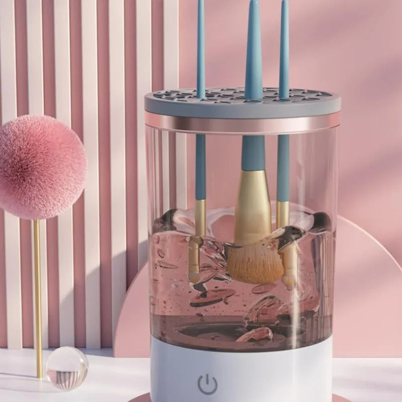 Nettoyeur de pinceaux de maquillage électronique a ultrason automatique