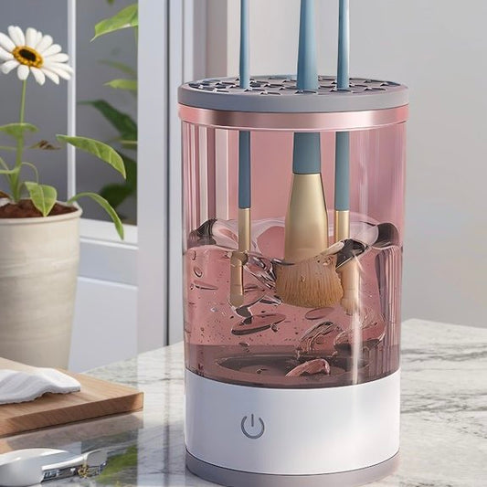 Nettoyeur de pinceaux de maquillage électronique a ultrason automatique